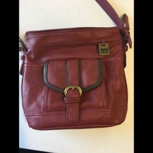 BOC womans crossbody purse EUC maroon color